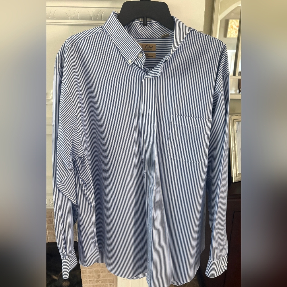 Classic Blue Striped Men's Shirt
